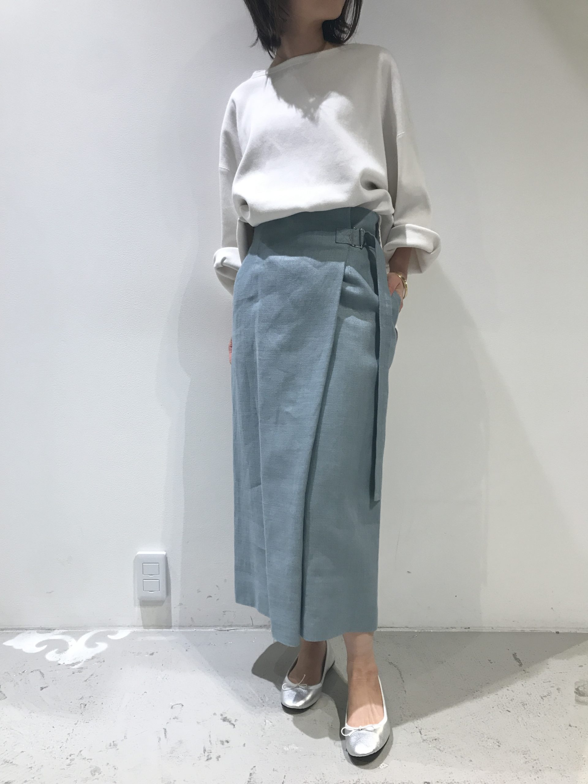 2021春の新作 YLEVE LINEN FLARE イレーヴ リネン スカート tdh