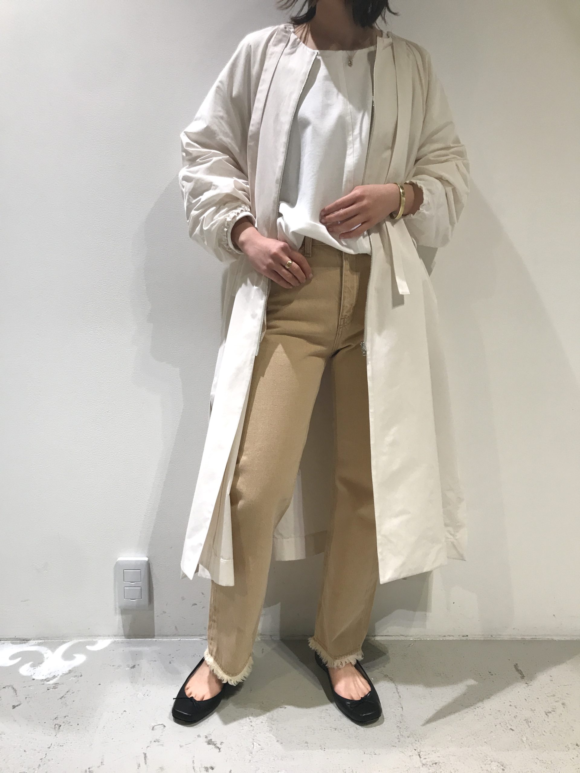 18AW ebure エブール ノーカラーコート