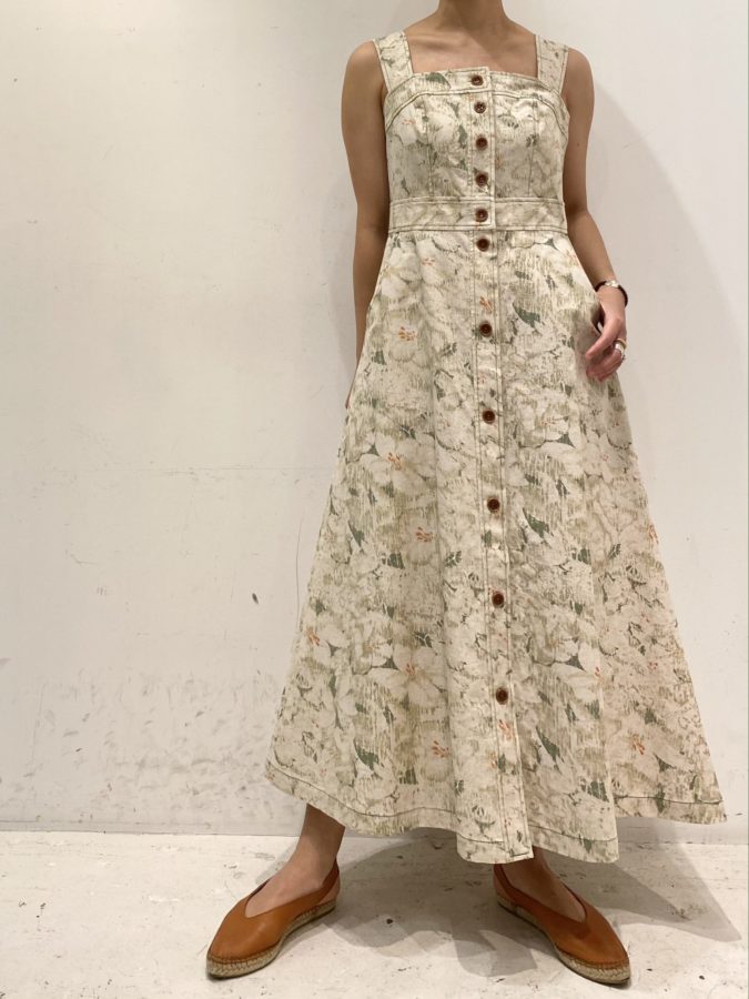 Ronherman Mosaic Flower Print Dress 21SS