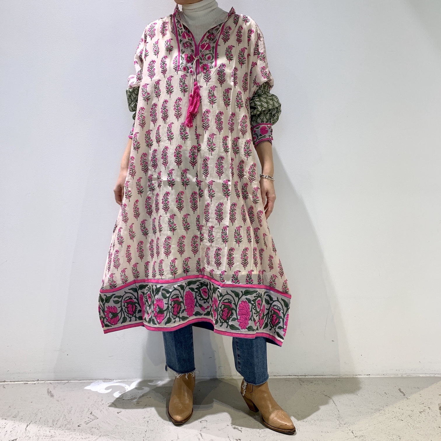 黒 桜古典 sz blockprints yukari dress | atacadopapelandia.com.br