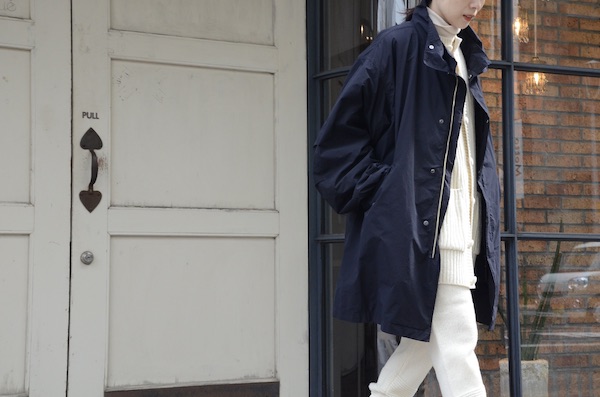 ATON AIR VENTILE SHORT MODS COAT NAVY 6 ジャケット/アウター